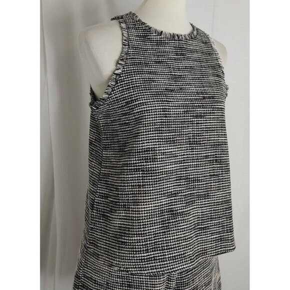 Ann Taylor Tweed Set S Top & Shorts  Black Fringe Summer NEW - Picture 5 of 11